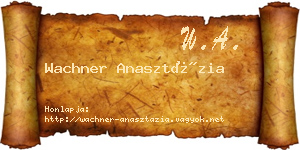 Wachner Anasztázia névjegykártya